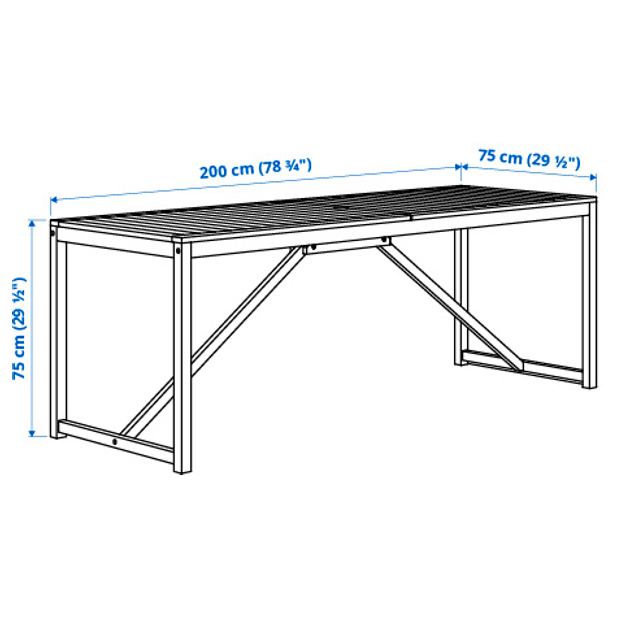 NÄMMARÖ table+6 chairs w armrests, outdoor