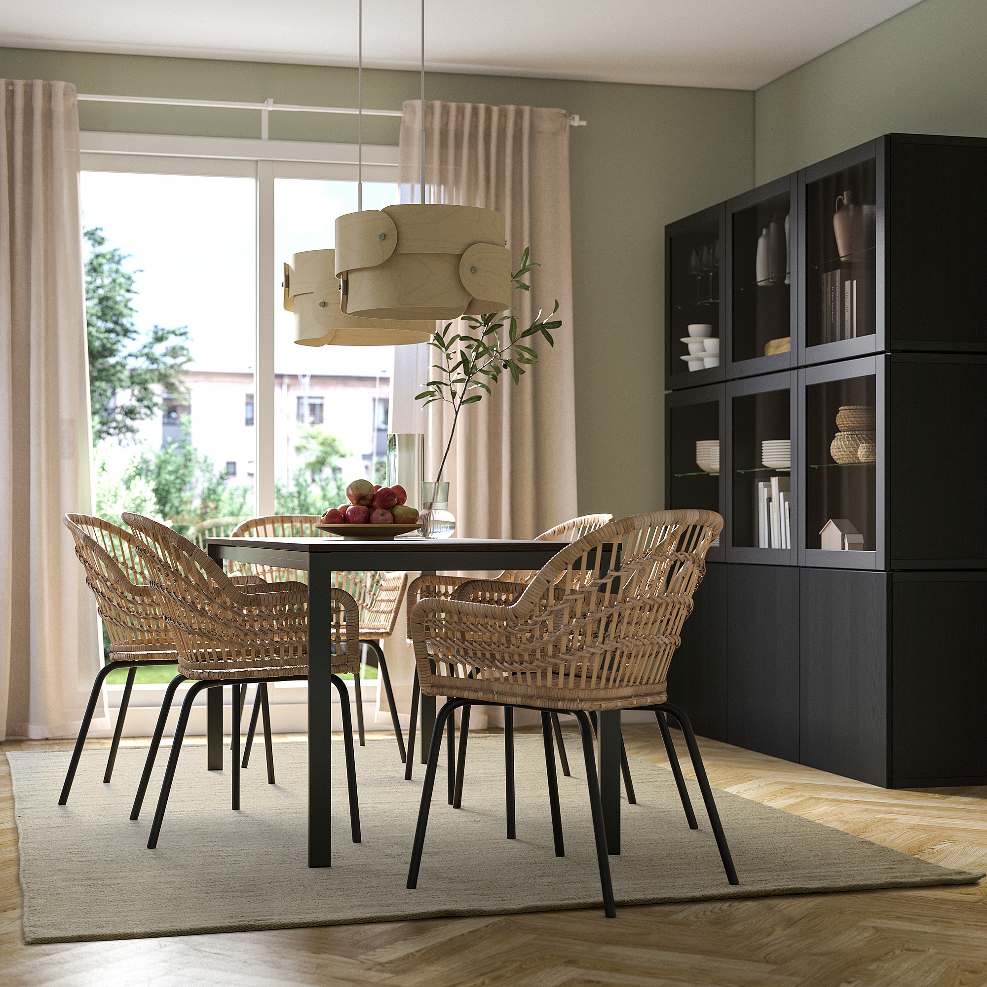 TIDTABELL rug, flatwoven