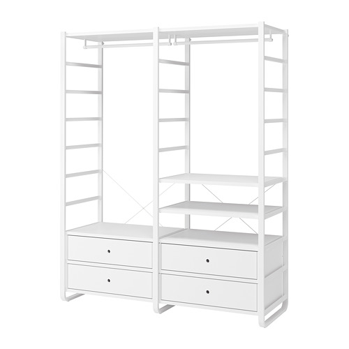 ELVARLI - wardrobe combination, white, 165x55x216 cm | IKEA Taiwan Online - PE692365_S4