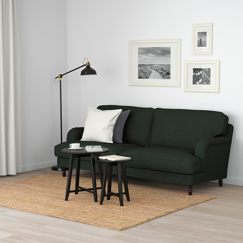 STOCKSUND - 三人座沙發, Nolhaga 深綠色/黑色/木材 | IKEA 線上購物 - PE688267_S4