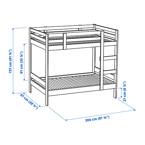 MYDAL bunk bed frame pine IKEA Taiwan Online