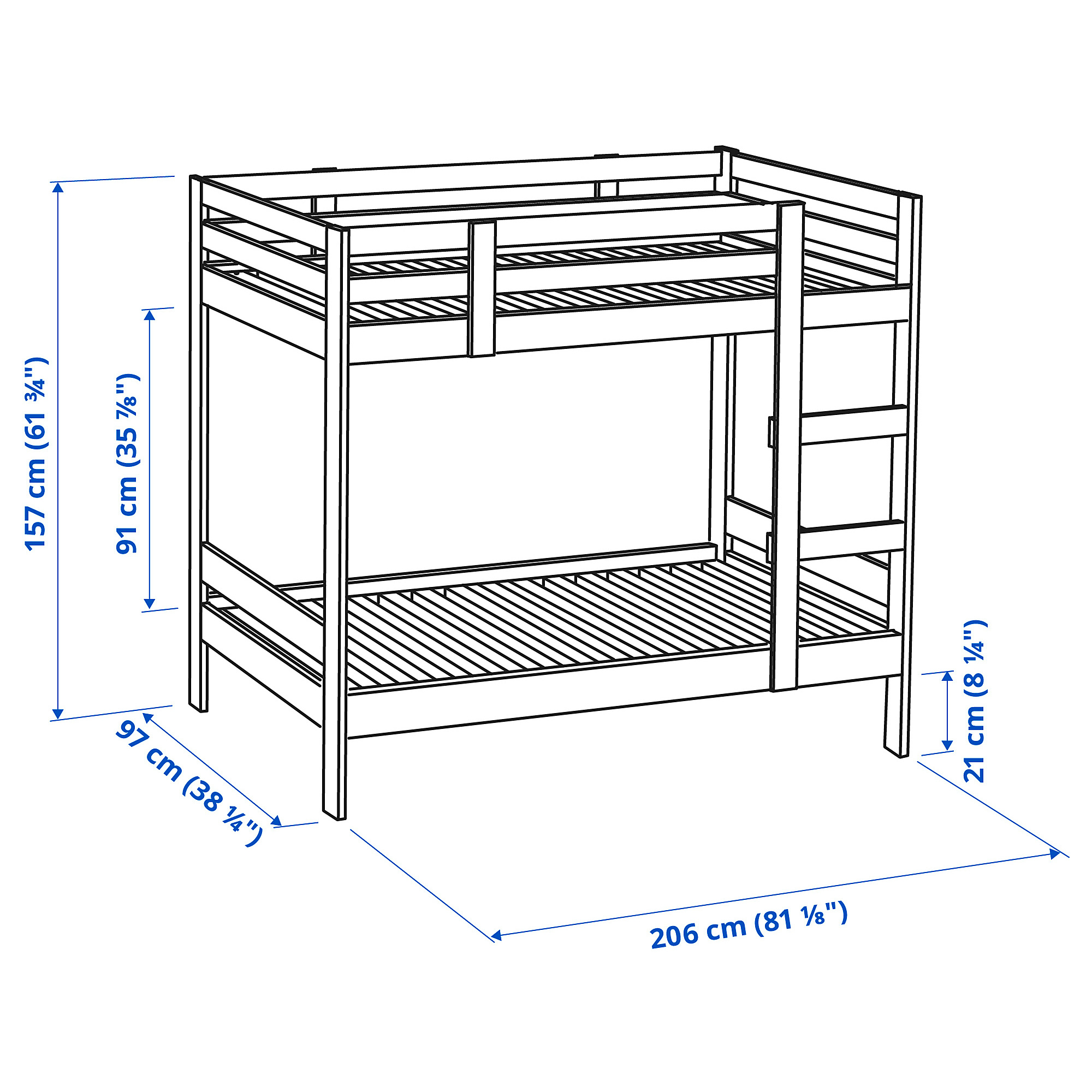 MYDAL bunk bed frame