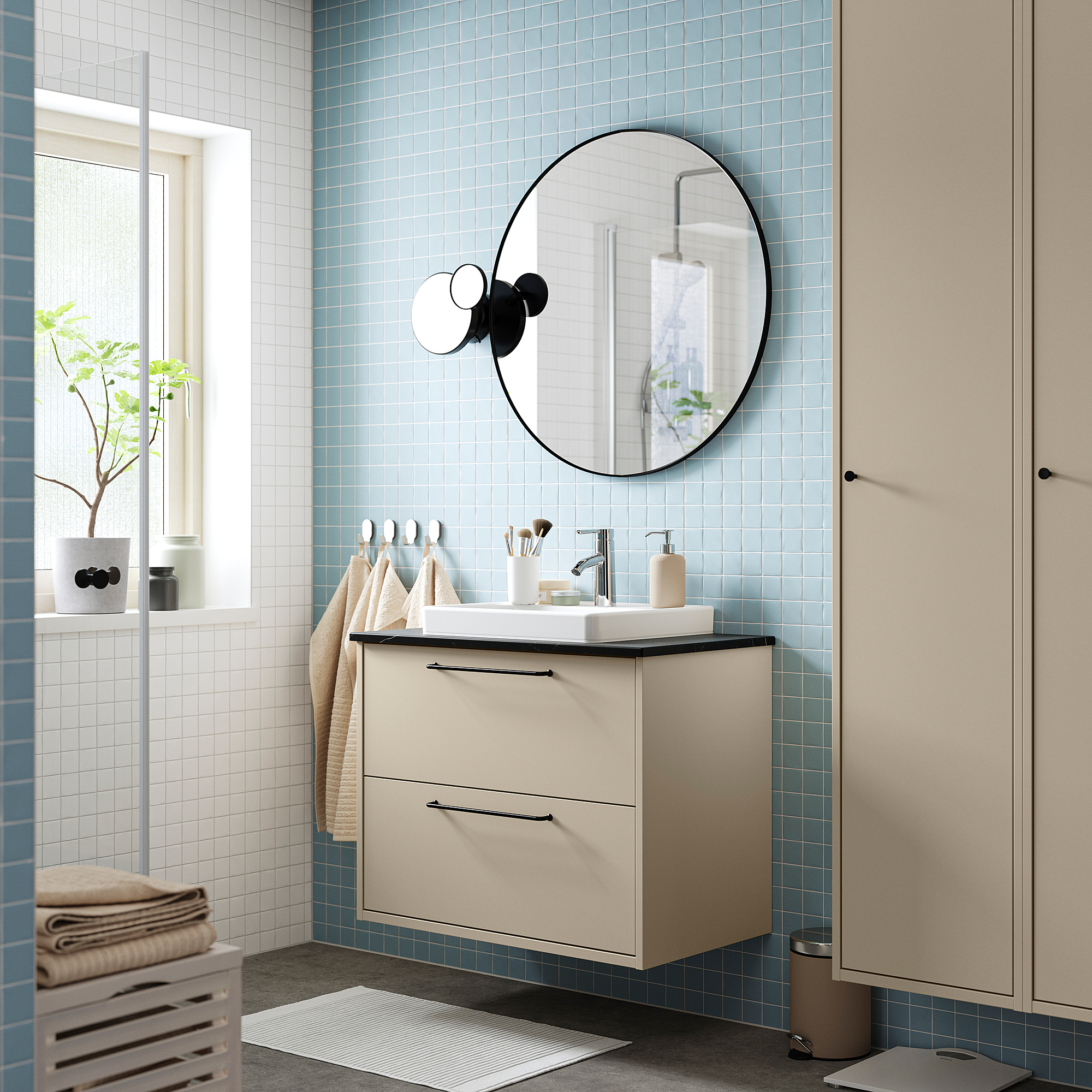 HAVBÄCK/ORRSJÖN wash-stnd w drawers/wash-basin/tap