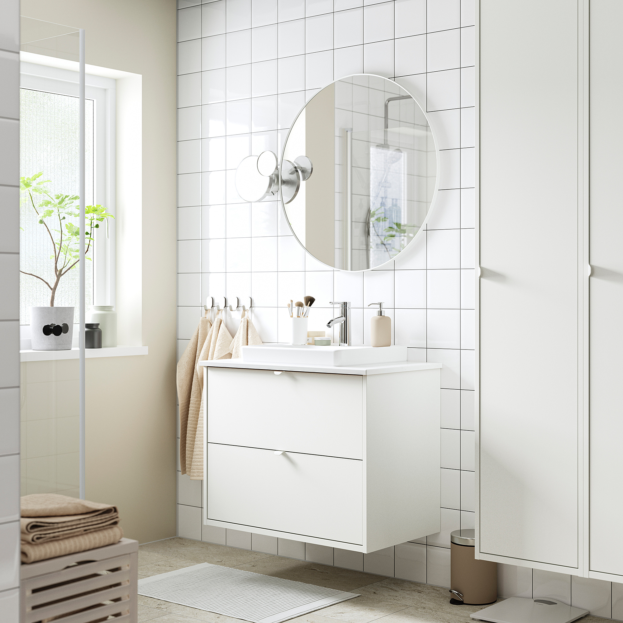 HAVBÄCK/ORRSJÖN wash-stnd w drawers/wash-basin/tap