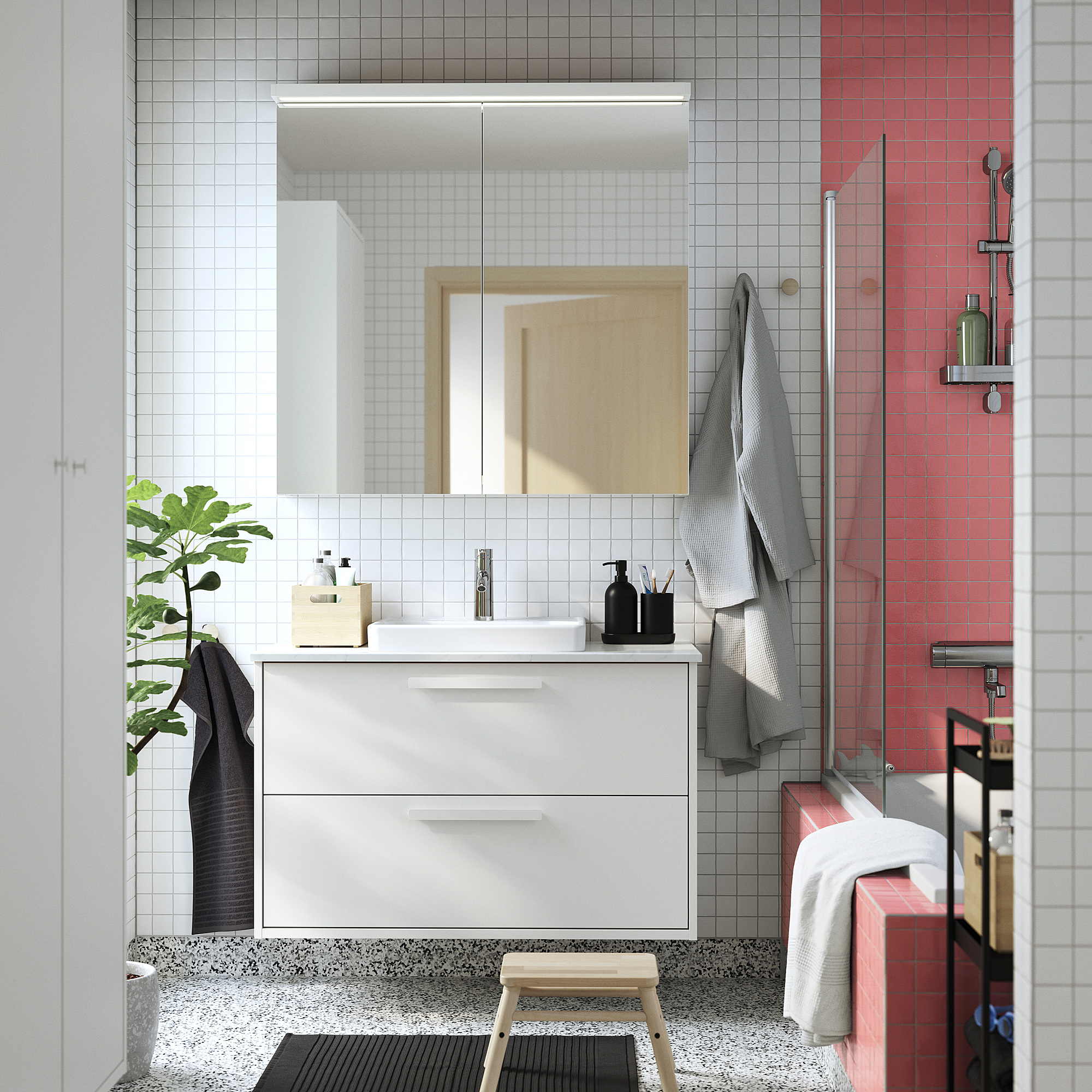 HAVBÄCK/ORRSJÖN wash-stnd w drawers/wash-basin/tap