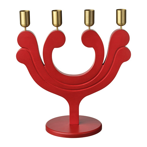 VINTERFINT - candlestick, for 4 candles red, 29 cm | IKEA Taiwan Online - PE943940_S4