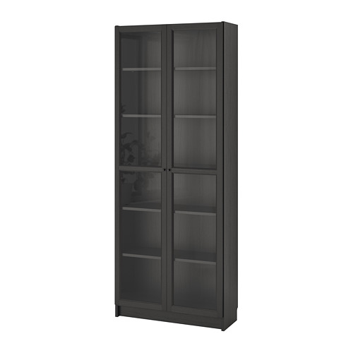 BILLY/OXBERG - 書櫃, 黑棕色 | IKEA 線上購物 - PE692395_S4