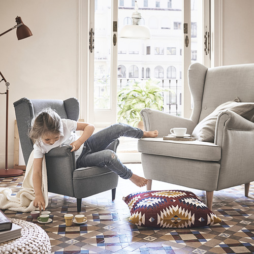 STRANDMON - 兒童扶手椅, Vissle 灰色 | IKEA 線上購物 - PH149673_S4
