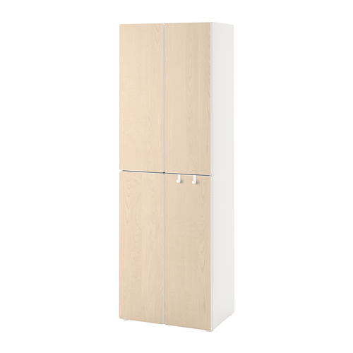SMÅSTAD/PLATSA - wardrobe, white birch/with 2 clothes rails, 60x57x181 cm | IKEA Taiwan Online - PE788862_S4