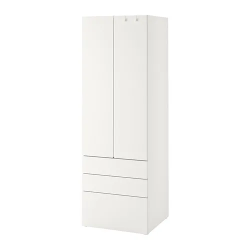 SMÅSTAD/PLATSA - 衣櫃/衣櫥, 白色 白色/附3個抽屜, 60x57x181 公分 | IKEA 線上購物 - PE788879_S4