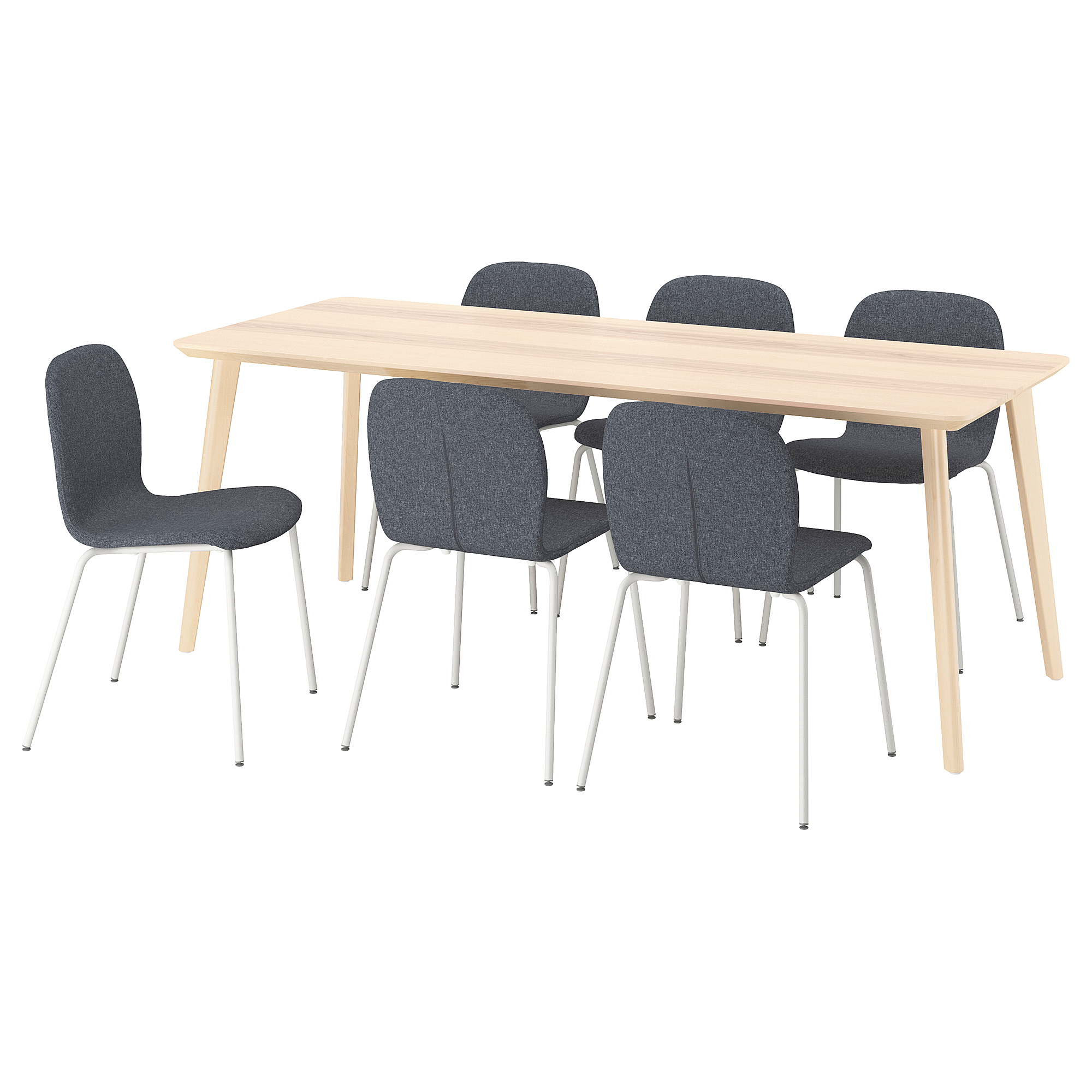 LISABO/KARLPETTER table and 6 chairs