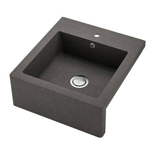 TALLSJÖN - sink bowl w visible front, dark grey/stone effect, 60x65 cm | IKEA Taiwan Online - PE979618_S4