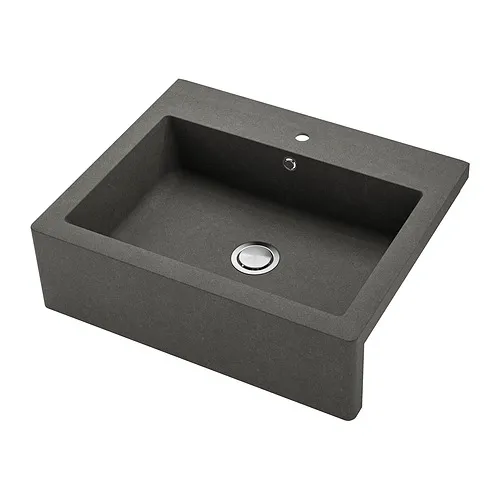 TALLSJÖN - sink bowl w visible front, dark grey/stone effect, 80x65 cm | IKEA Taiwan Online - PE979621_S4