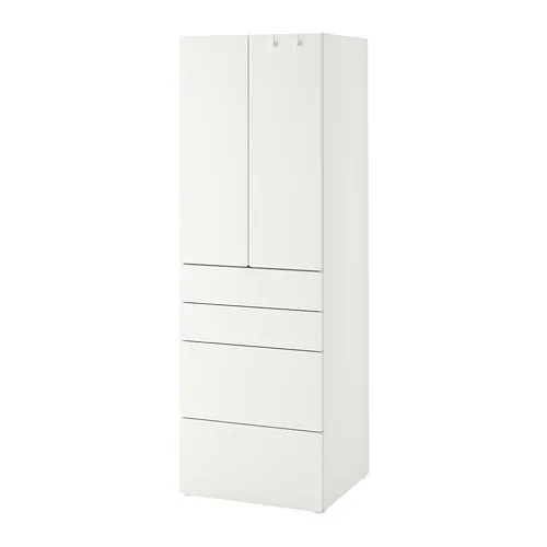 SMÅSTAD/PLATSA - 衣櫃/衣櫥, 白色 白色/附四個抽屜, 60x57x181 公分 | IKEA 線上購物 - PE788905_S4