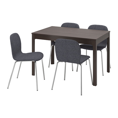 EKEDALEN/KARLPETTER table and 4 chairs