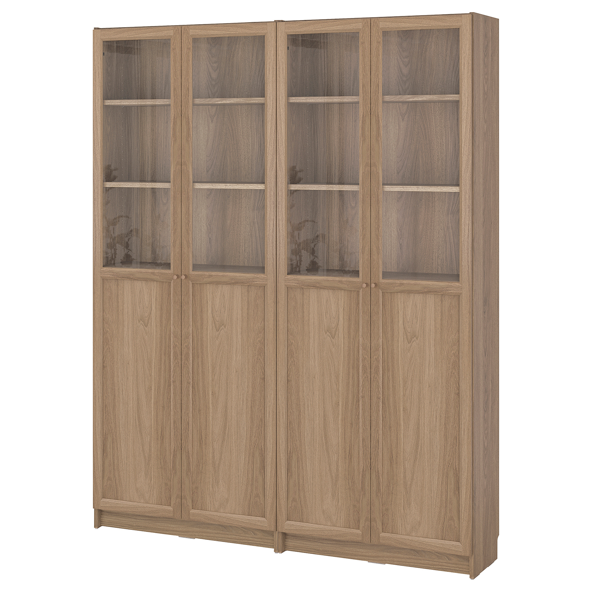 BILLY/OXBERG bookcase comb w panel/glass doors