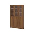 BILLY/OXBERG bookcase comb w panel/glass doors