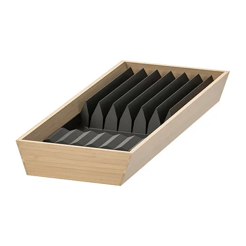 UPPDATERA - 托盤附刀架，淺色竹/碳黑色，20x50 公分 | IKEA 線上購物 - PH178173_S4