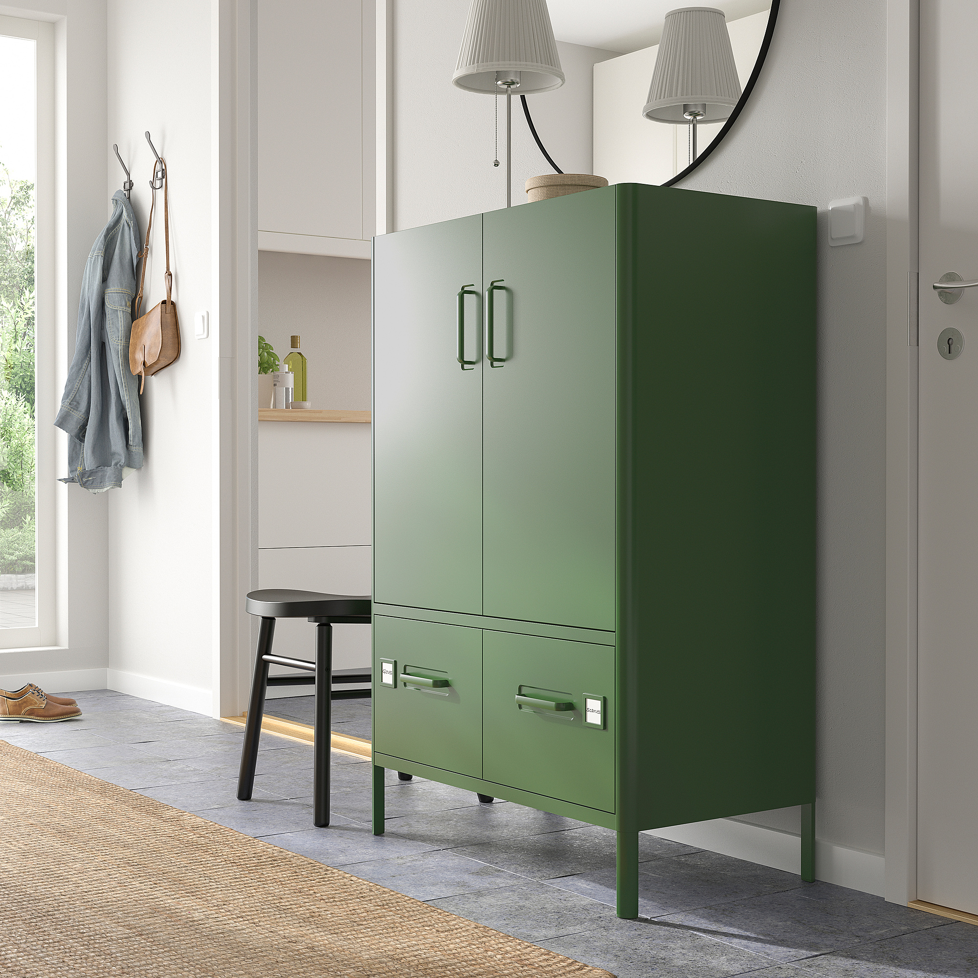 IDÅSEN cabinet with doors and drawers