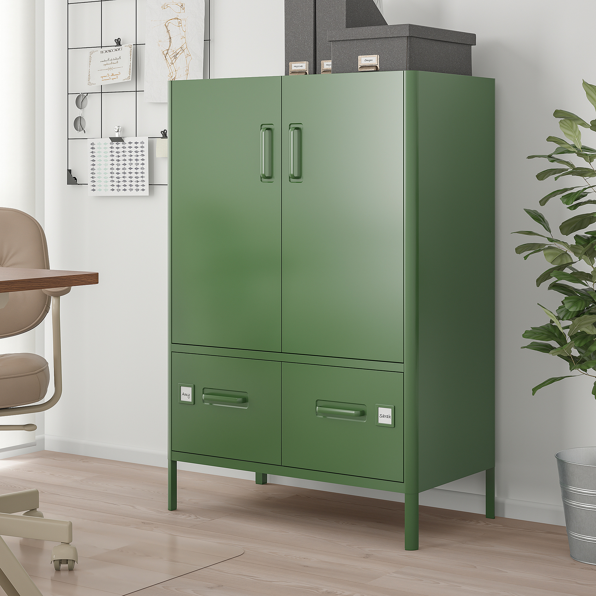 IDÅSEN cabinet with doors and drawers