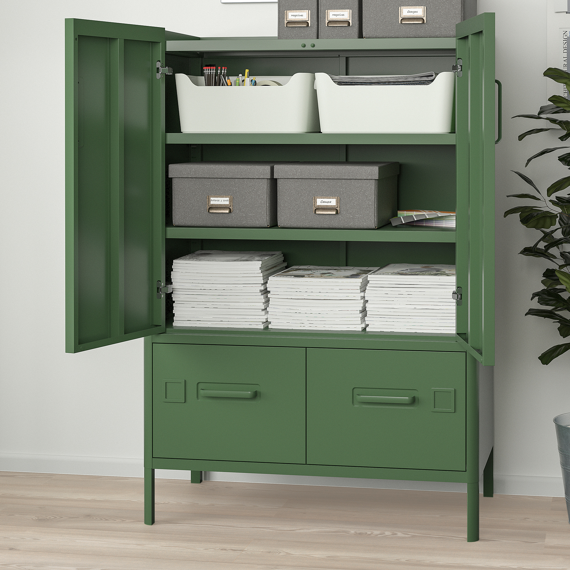 IDÅSEN cabinet with doors and drawers