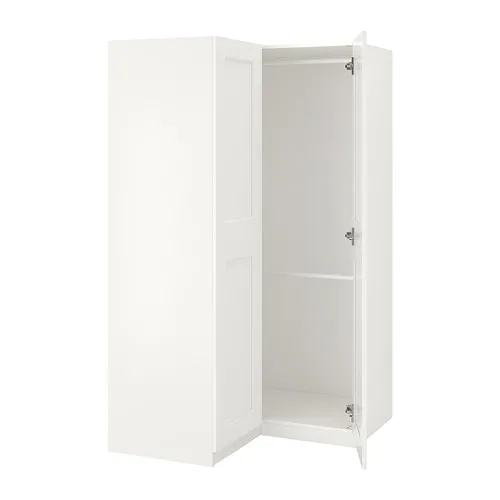 PAX/GRIMO - 轉角衣櫃/衣櫥, 白色/白色, 110/110x201 公分 | IKEA 線上購物 - PE692559_S4