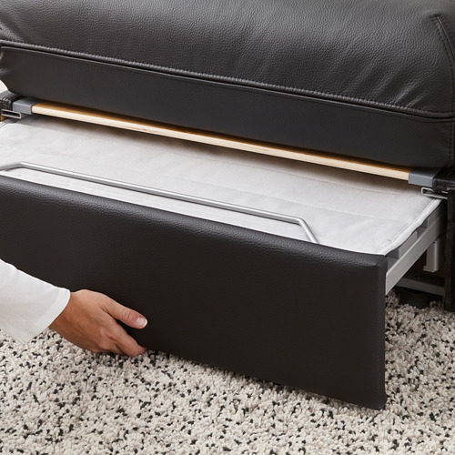 VALLENTUNA - 2-seat modular sofa with sofa-bed, and storage/Murum black | IKEA Taiwan Online - PE692072_S4