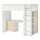 SMÅSTAD - loft bed, white birch/with desk with 3 drawers | IKEA Taiwan Online - PE789036_S1