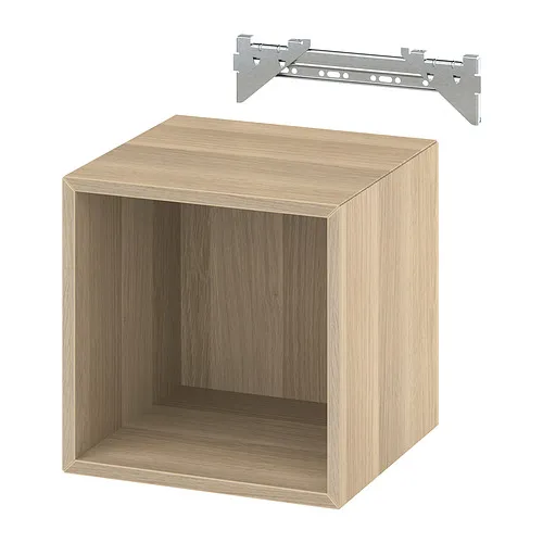 EKET - wall-mounted shelving unit, white stained oak effect, 35x35x35 cm | IKEA Taiwan Online - PE944114_S4