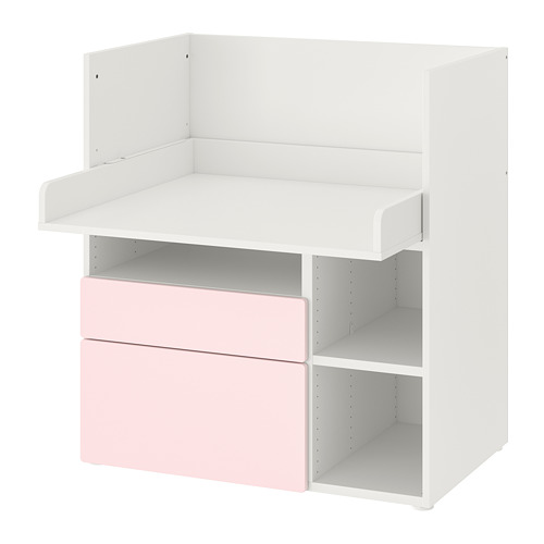 SMÅSTAD - 書桌/工作桌, 白色 淺粉紅色/附2個抽屜 | IKEA 線上購物 - PE789067_S4