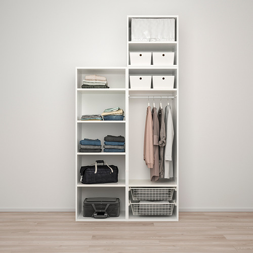 PLATSA - wardrobe with 2 doors, white/Fonnes white | IKEA Taiwan Online - PE834347_S4