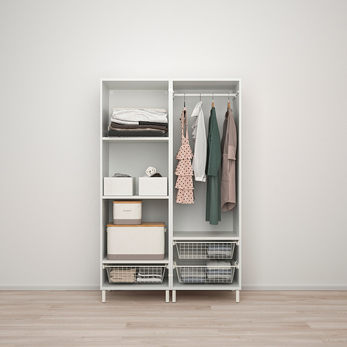 PLATSA - wardrobe with 2 doors, white/Fonnes white | IKEA Taiwan Online - PE834386_S4