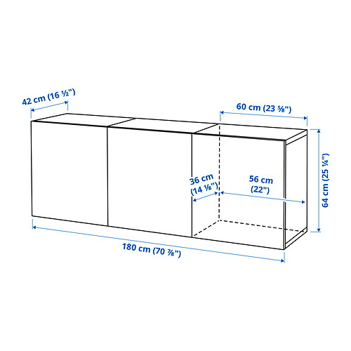 BESTÅ wall-mounted cabinet combination