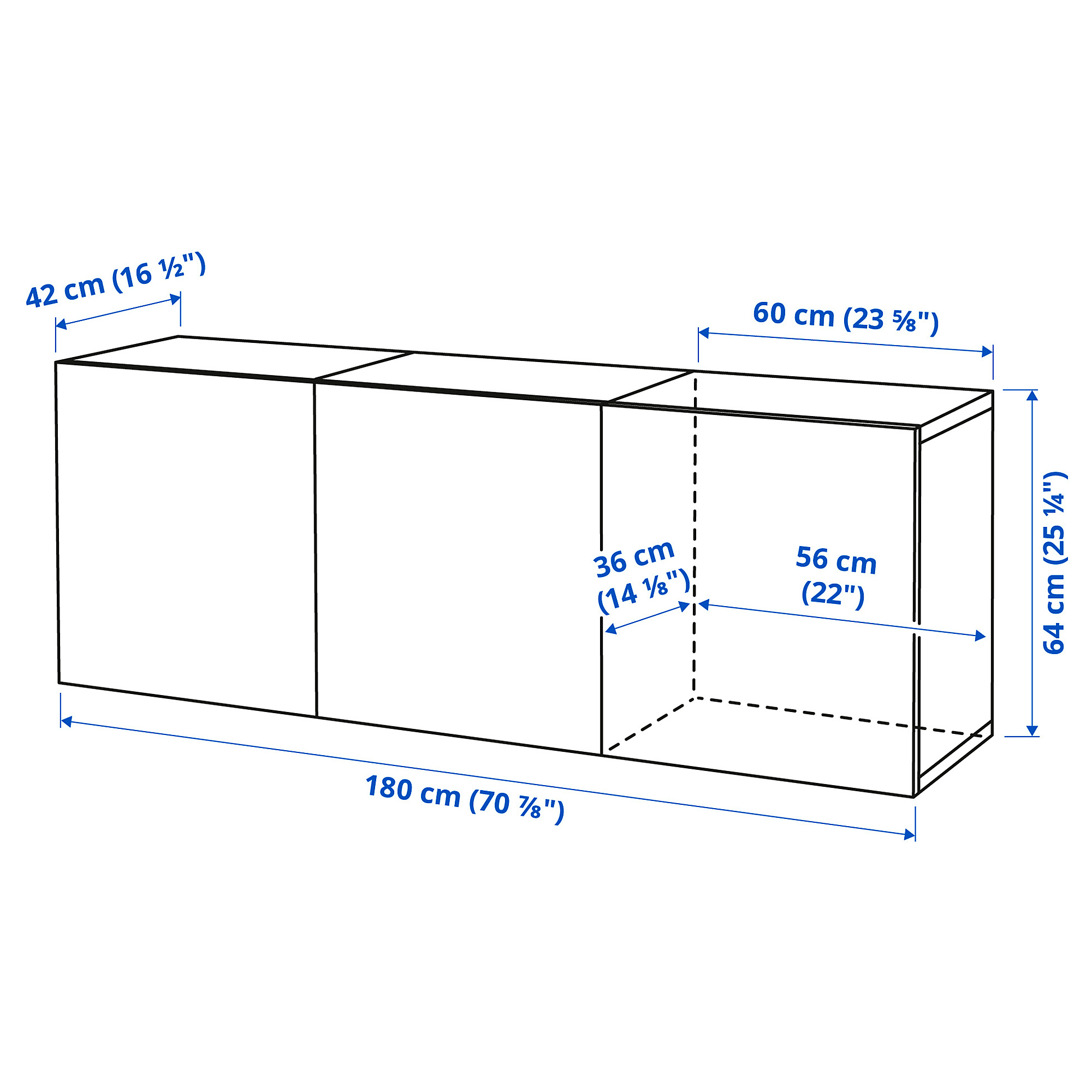 BESTÅ wall-mounted cabinet combination