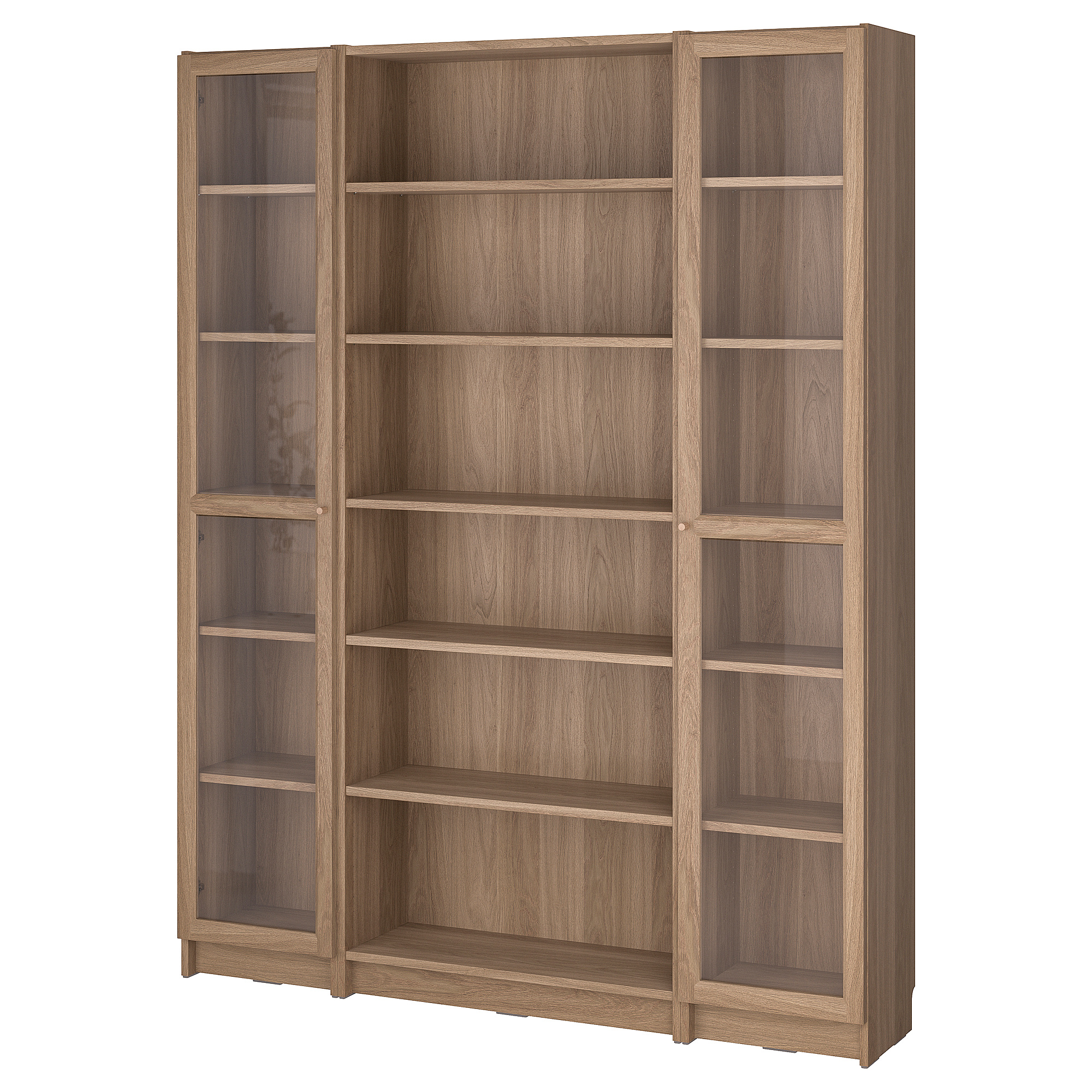 BILLY/OXBERG bookcase combination w glass doors