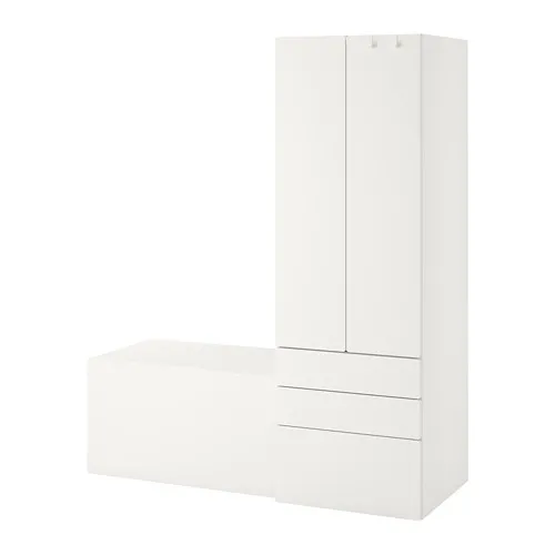 SMÅSTAD/PLATSA - storage combination, white white/with bench, 150x57x181 cm | IKEA Taiwan Online - PE789091_S4