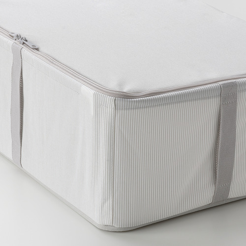 HEMMAFIXARE - storage case, fabric striped/white/grey | IKEA Taiwan Online - PE834411_S4