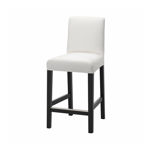 BERGMUND - 吧台椅附靠背, 黑色/Inseros 白色, 62 公分 | IKEA 線上購物 - PE789185_S4
