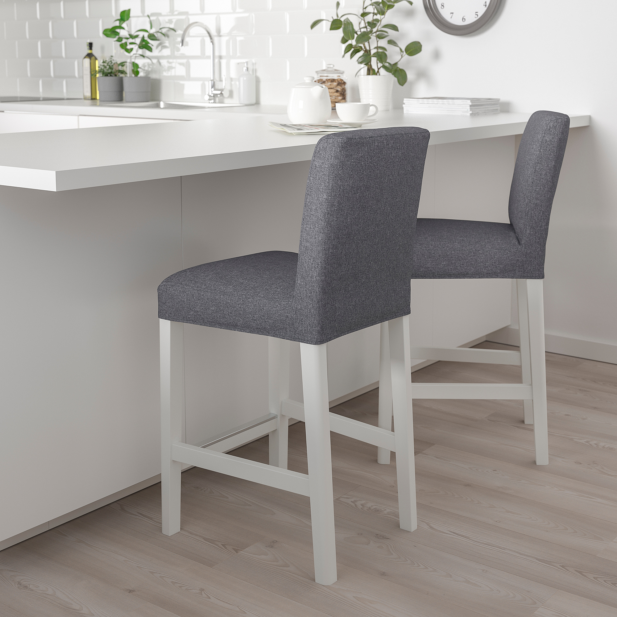 BERGMUND bar stool with backrest