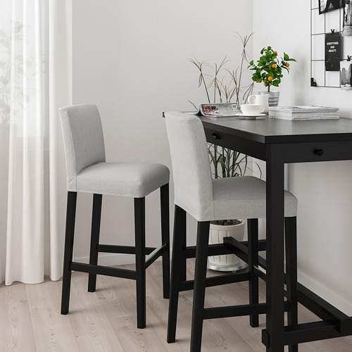 BERGMUND bar stool with backrest