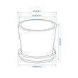 KLARBÄR plant pot with saucer