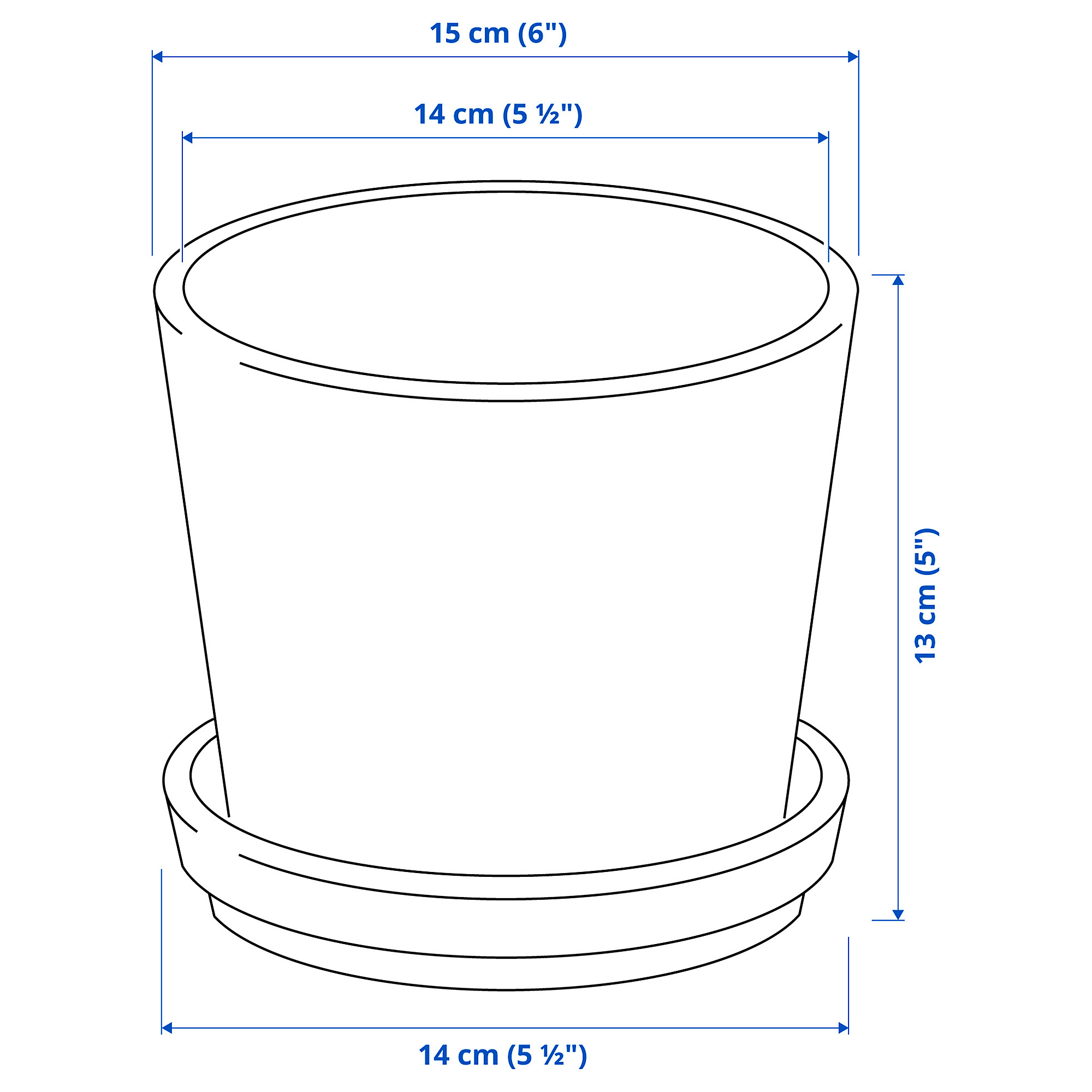 KLARBÄR plant pot with saucer