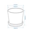 KLOTLÖNN plant pot with saucer