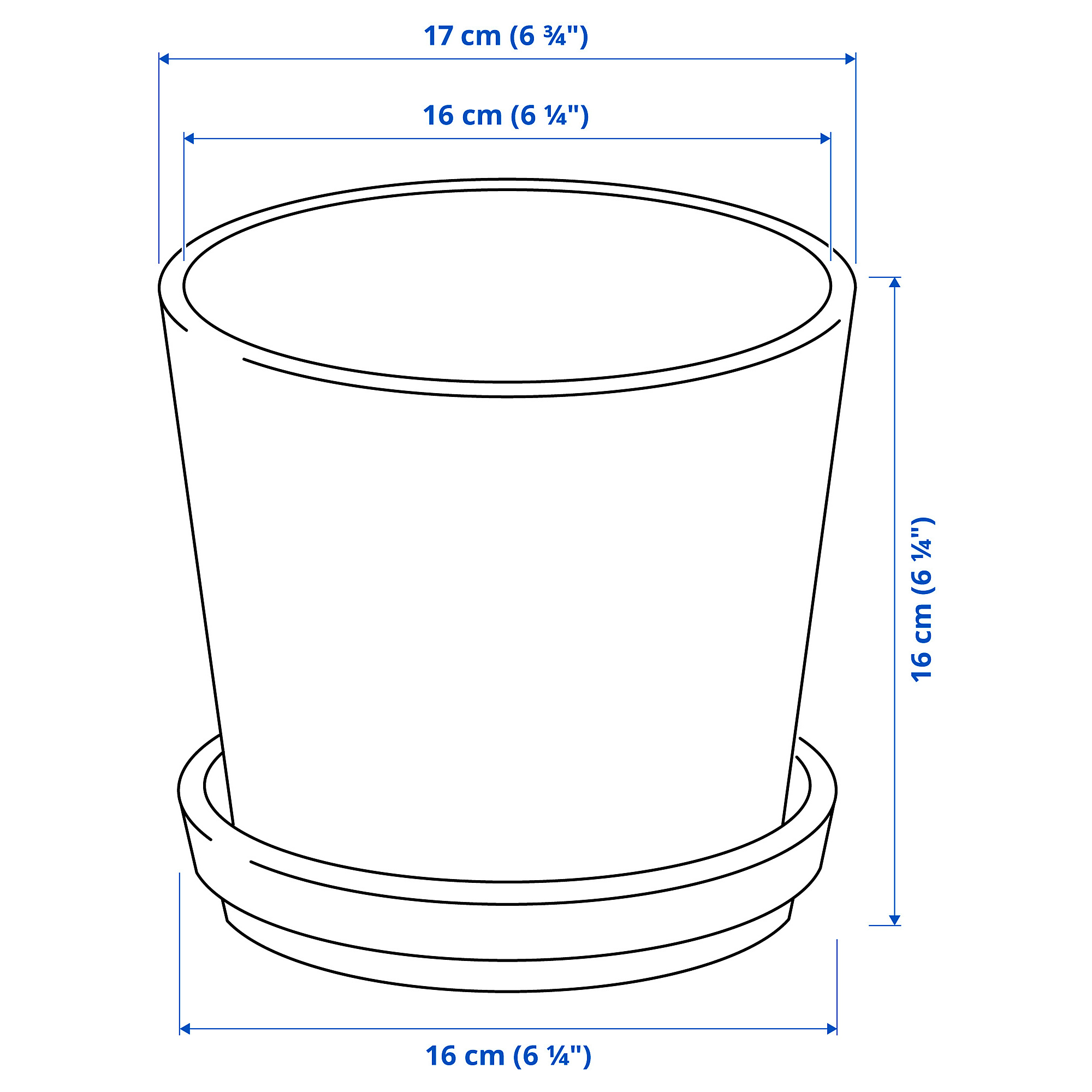 CITRUSFRUKT plant pot with saucer