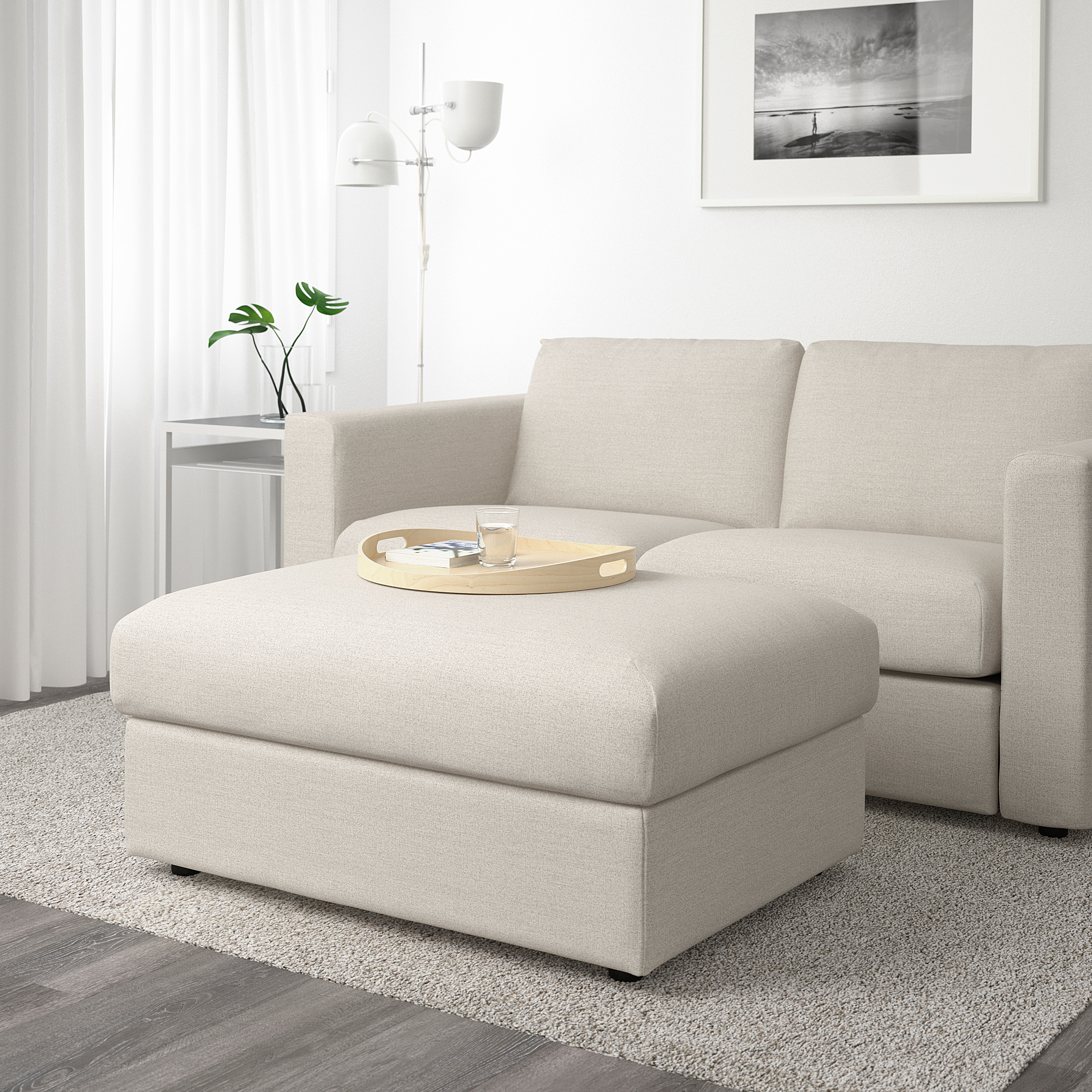 VIMLE footstool with storage