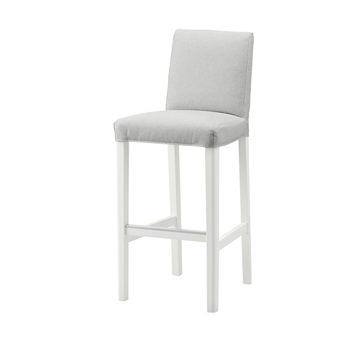 BERGMUND - 吧台椅附靠背, 白色/Orrsta 淺灰色, 75 公分 | IKEA 線上購物 - PE789295_S4