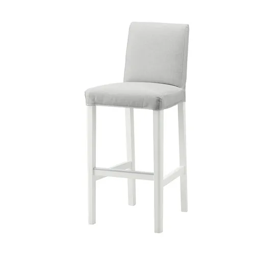 BERGMUND - bar stool with backrest, white/Orrsta light grey, 75 cm | IKEA Taiwan Online - PE789295_S4
