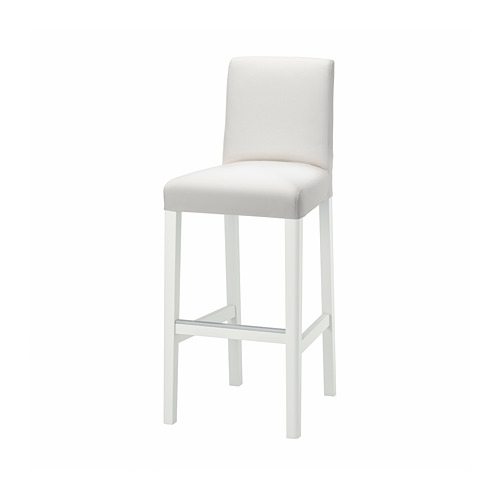 BERGMUND - 吧台椅附靠背, 白色/Inseros 白色, 75 公分 | IKEA 線上購物 - PE789308_S4