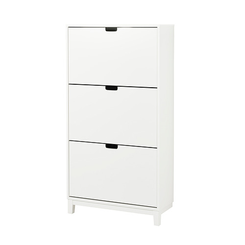 STÄLL - shoe cabinet with 3 compartments, white, 79x29x148 cm | IKEA Taiwan Online - PE875779_S4
