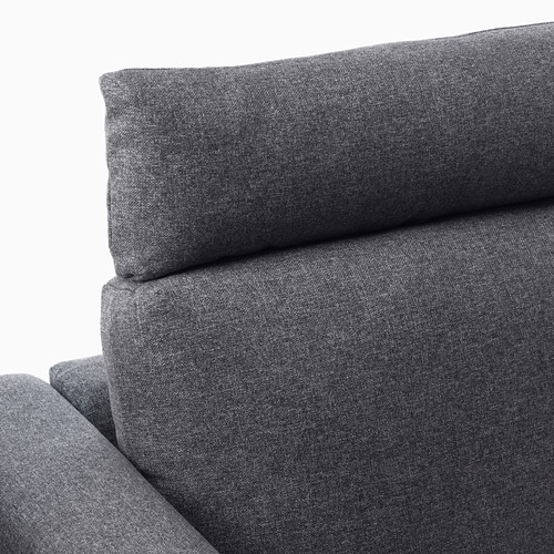 VIMLE - 3-seat sofa with chaise longue, with headrest/Gunnared medium grey | IKEA Taiwan Online - PE675139_S4